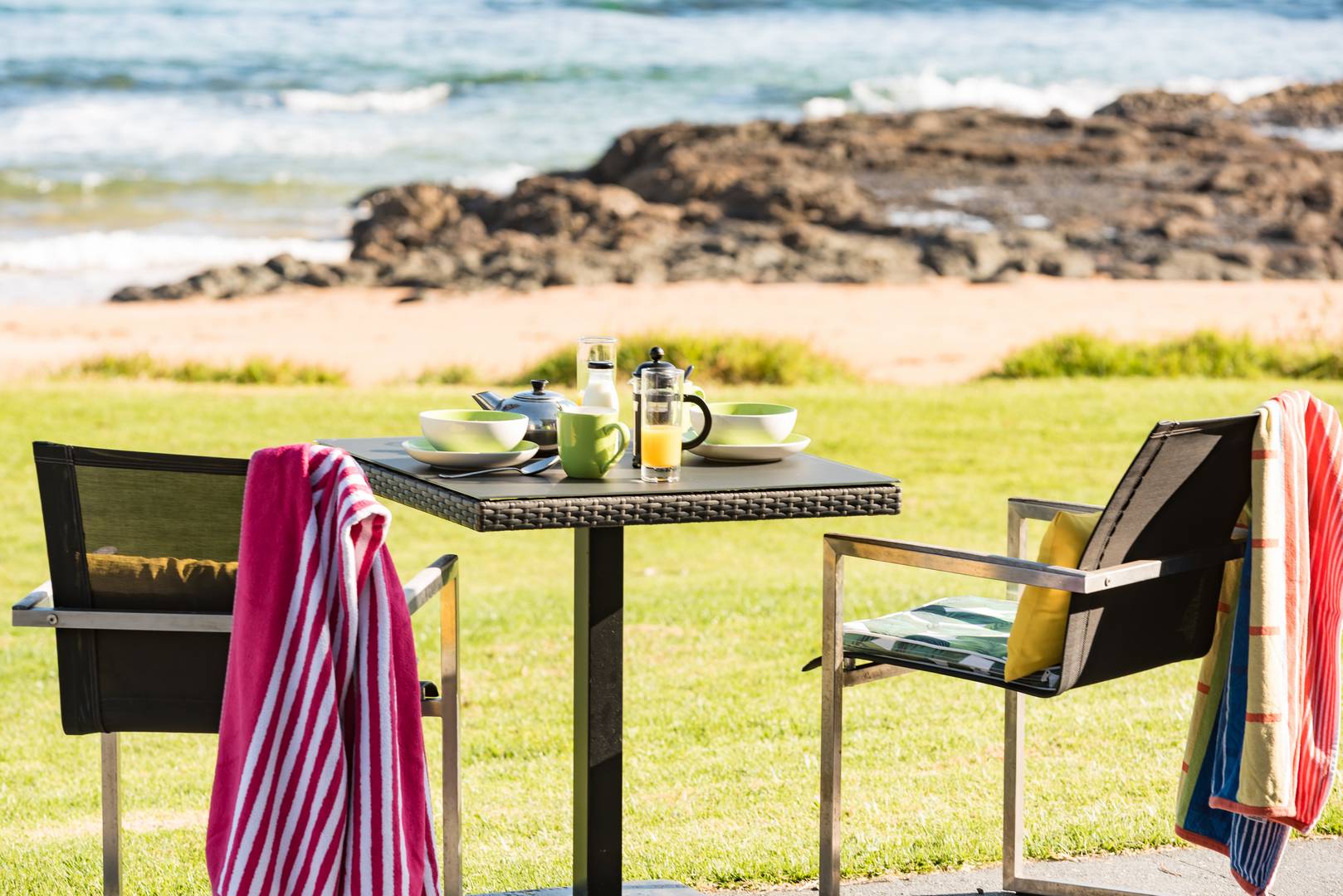 Breakfast at the Golden Sand beachfront accommodation