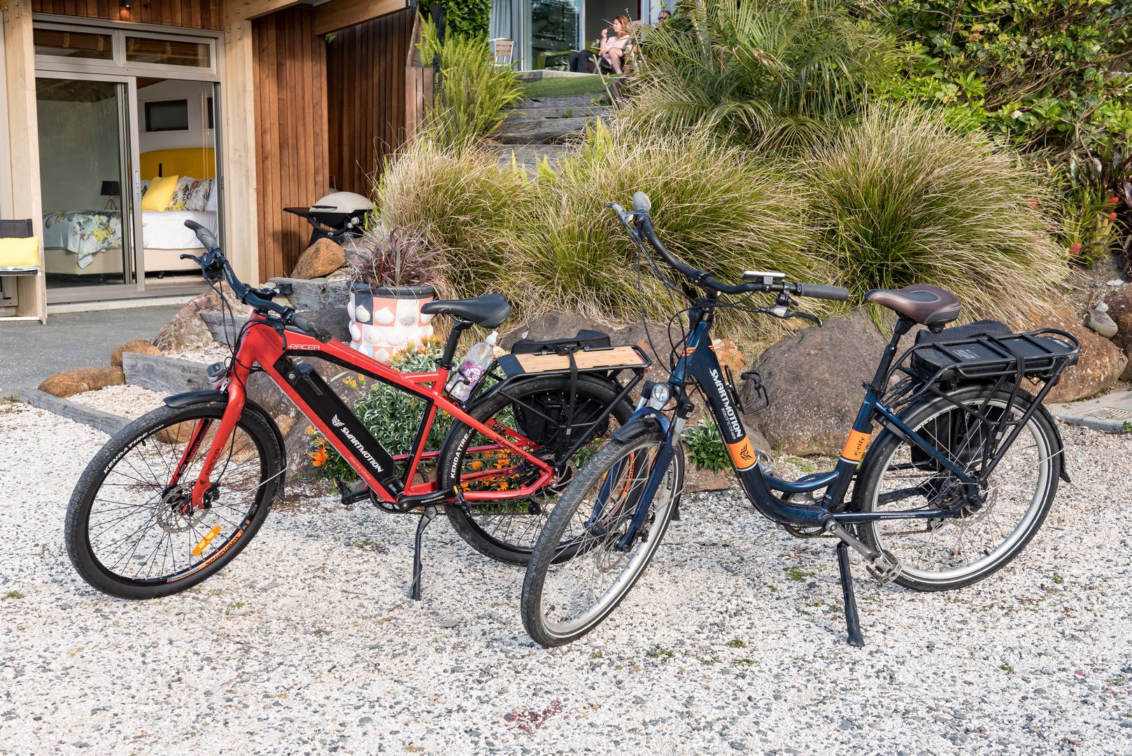 Bicycles at the Golden Sand beachfront accommodation