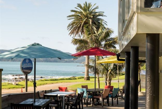 Oyster Studio View of the Deck and Ocean